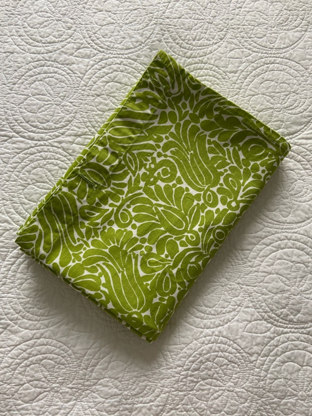 Marimekko Tamara Green and White Floral Shower Curtain - Picture 9 of 10